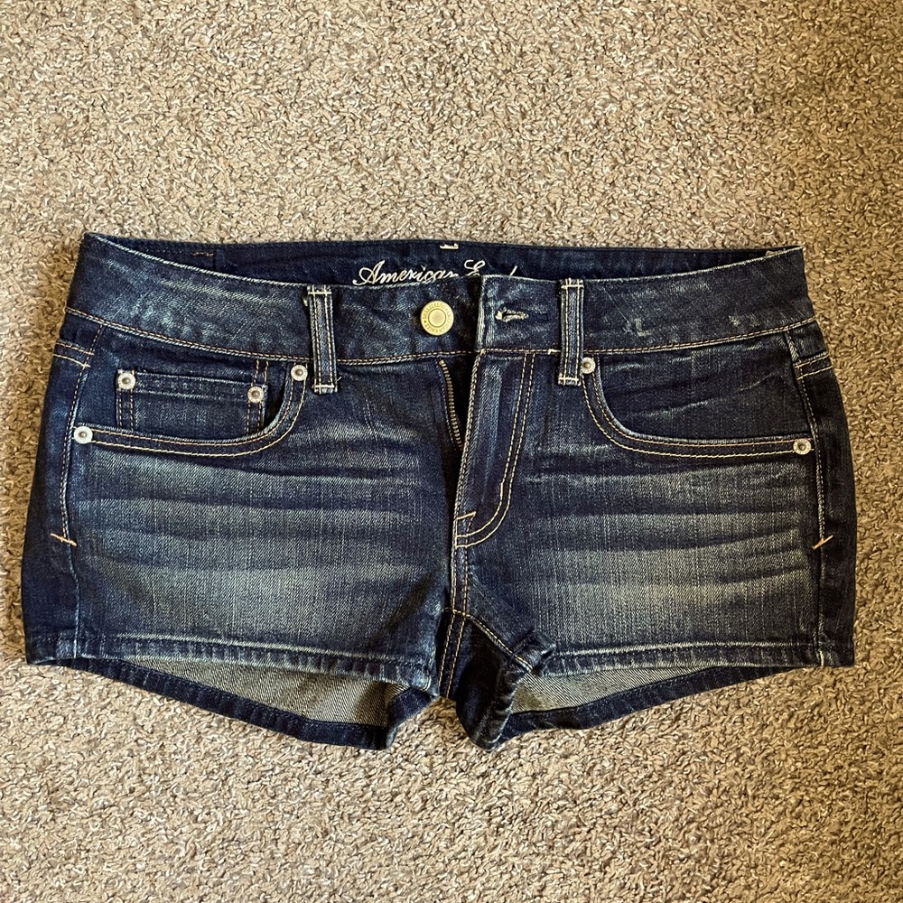 AE stretch denim shorts